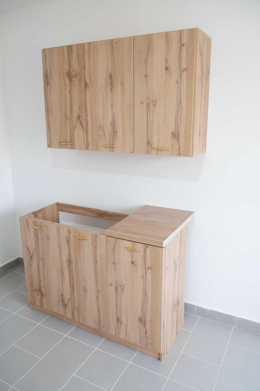 Kuhinjski set 120cm - svijetli hrast