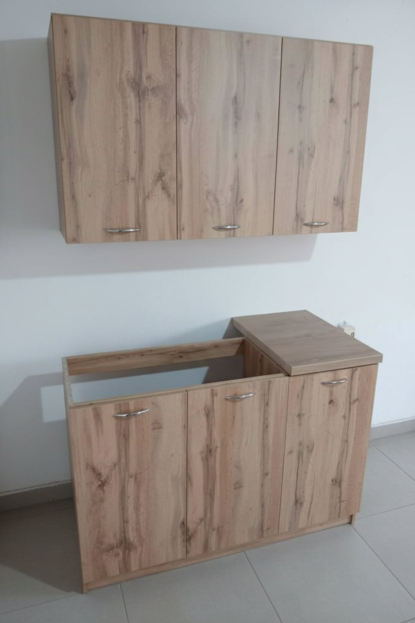 Kuhinjski set 120cm - svijetli hrast