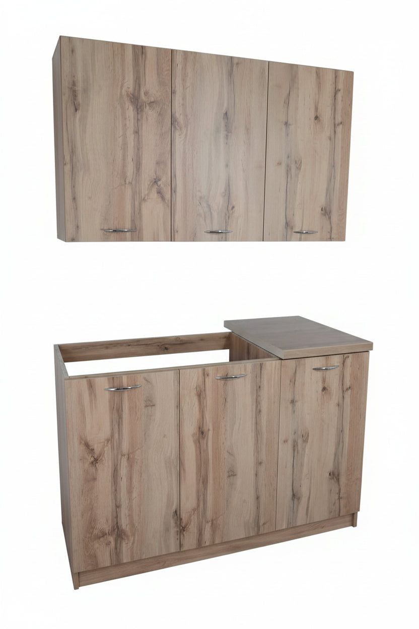 Kuhinjski set 120cm - svijetli hrast